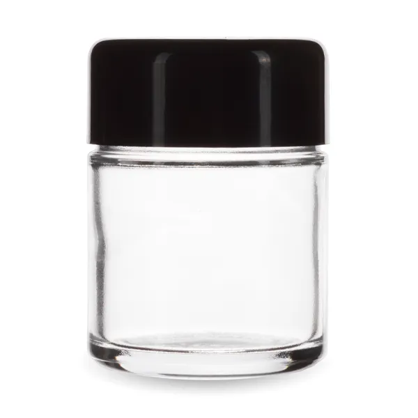 Child Resistant Jar with Black Lid for 1/8th Oz