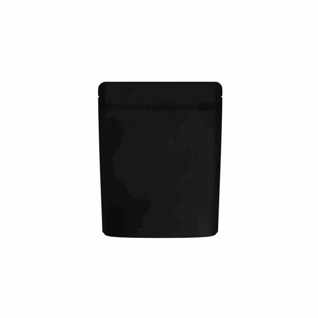 1 Gram Matte Finish Solid Black Smell Proof Mylar Bags