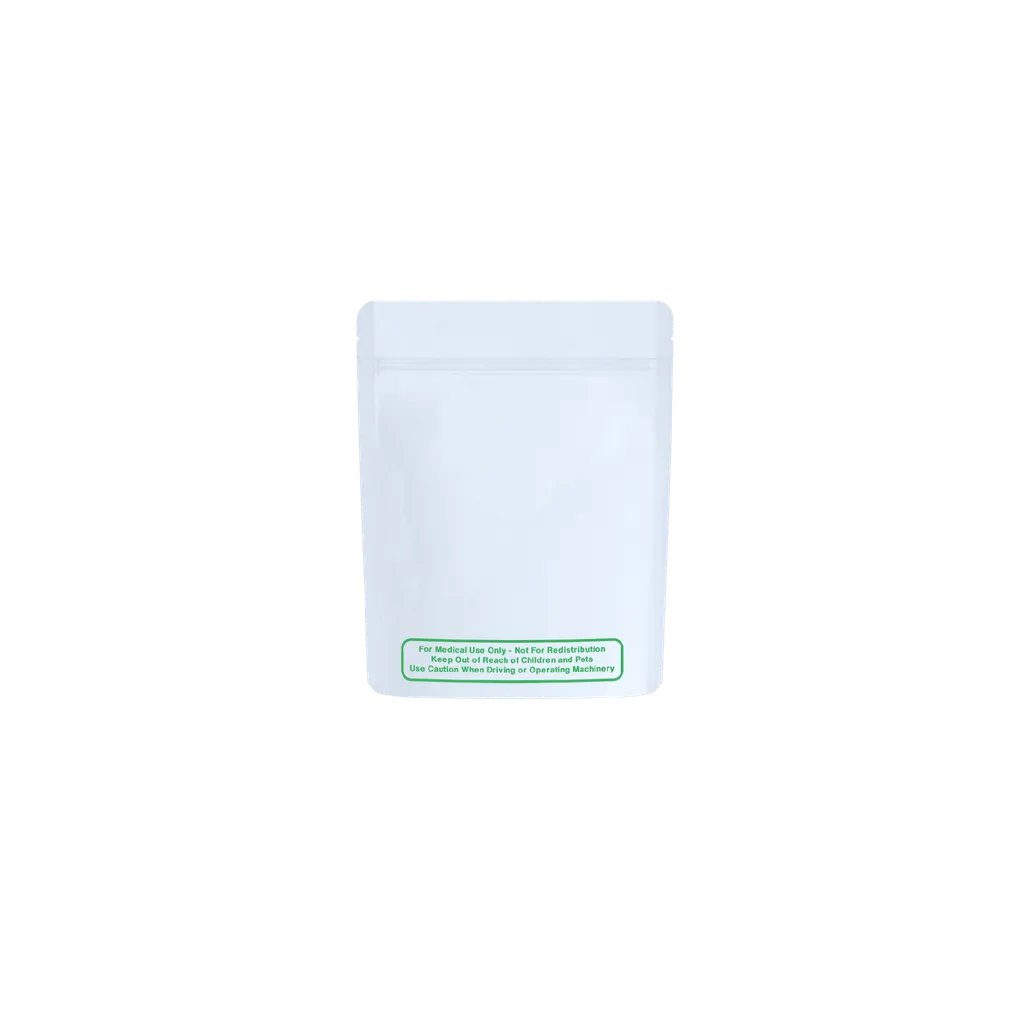 1 Gram Glossy White "Best Practice" Smell Proof Mylar Bags