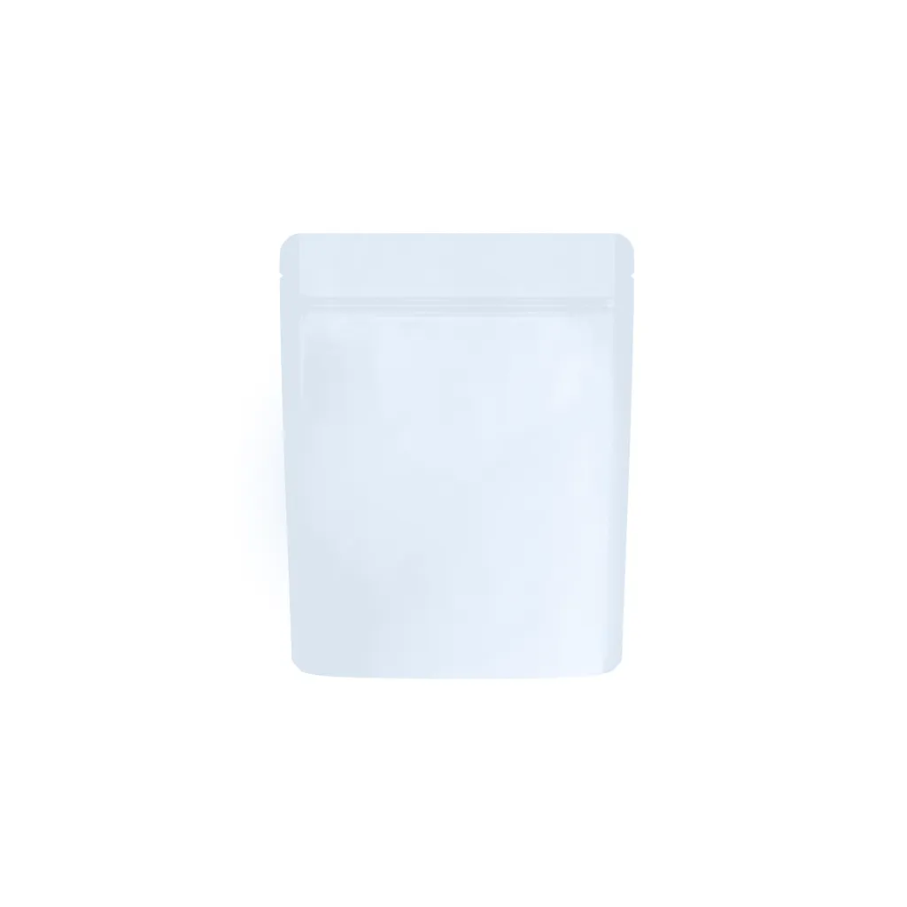 1 Gram Matte Finish Solid White Smell Proof Mylar Bags