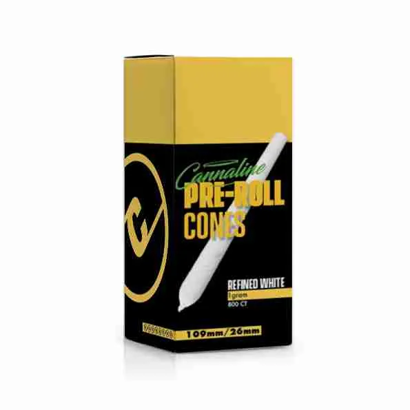 1 Gram Classic White 109mm Pre-roll Cones (800 cones per tower)