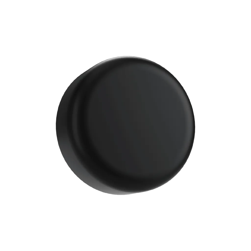 9 ML Matte Black Child Resistant Smooth Push Down &amp; Turn Plastic Lids W/ PTFE Liner
