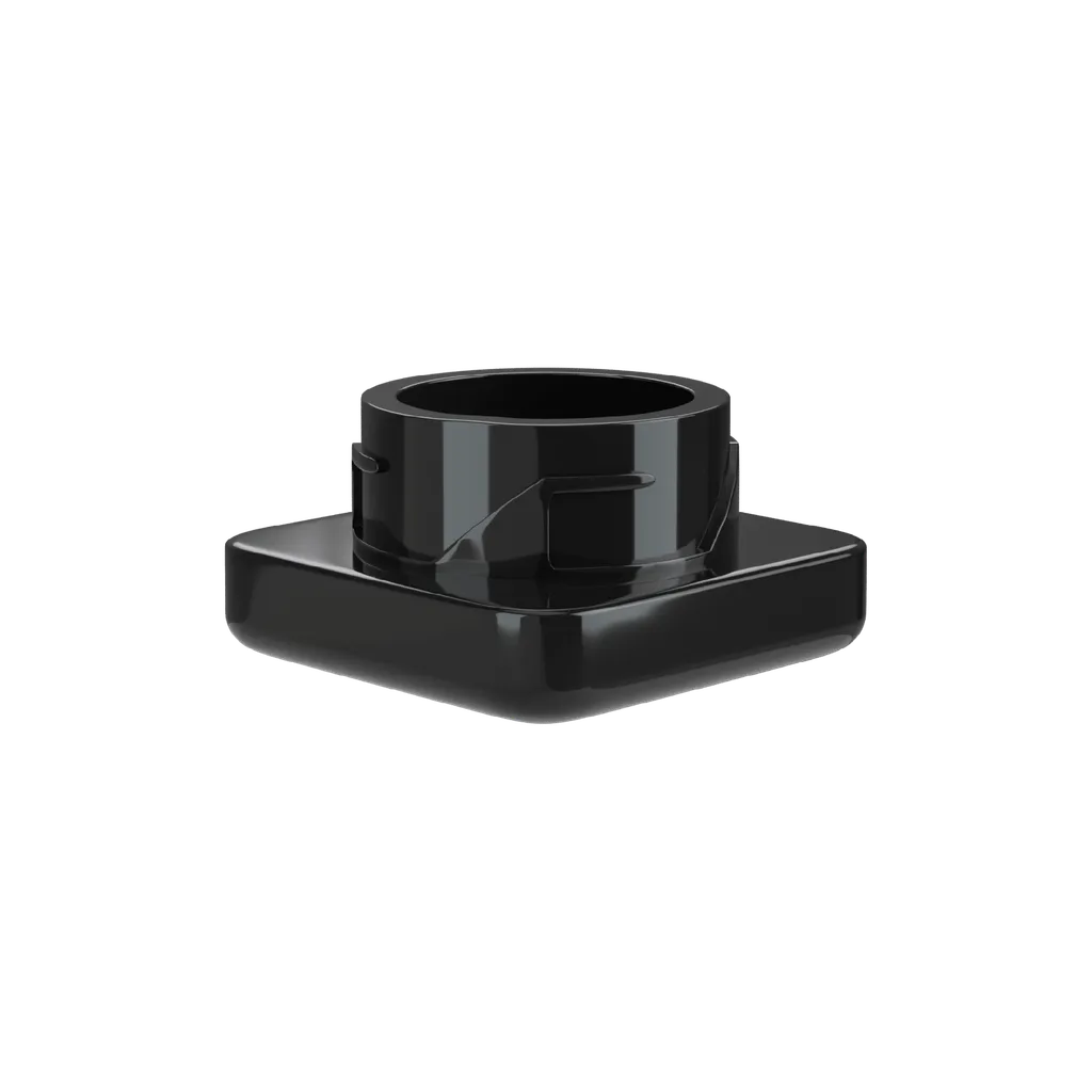 5 ML Square Solid Black Glass Child Resistant Concentrate Jar