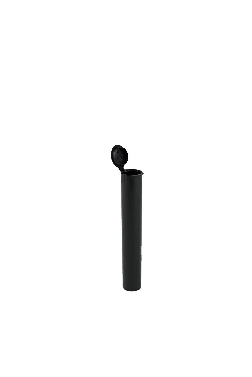 (80mm) Child Resistant Pop Top Pre-Roll Tubes - Black