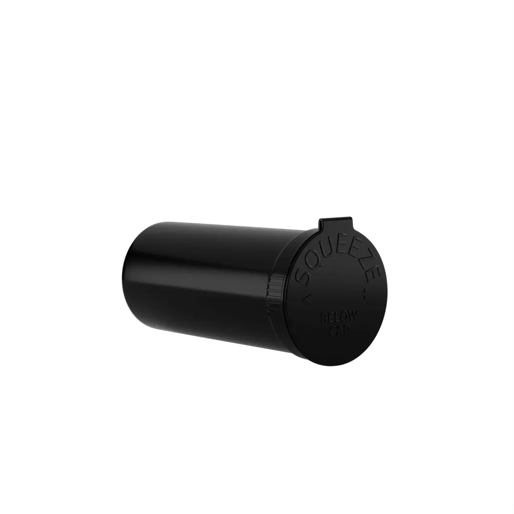 13 Dram Child Resistant Pop Top - Black 