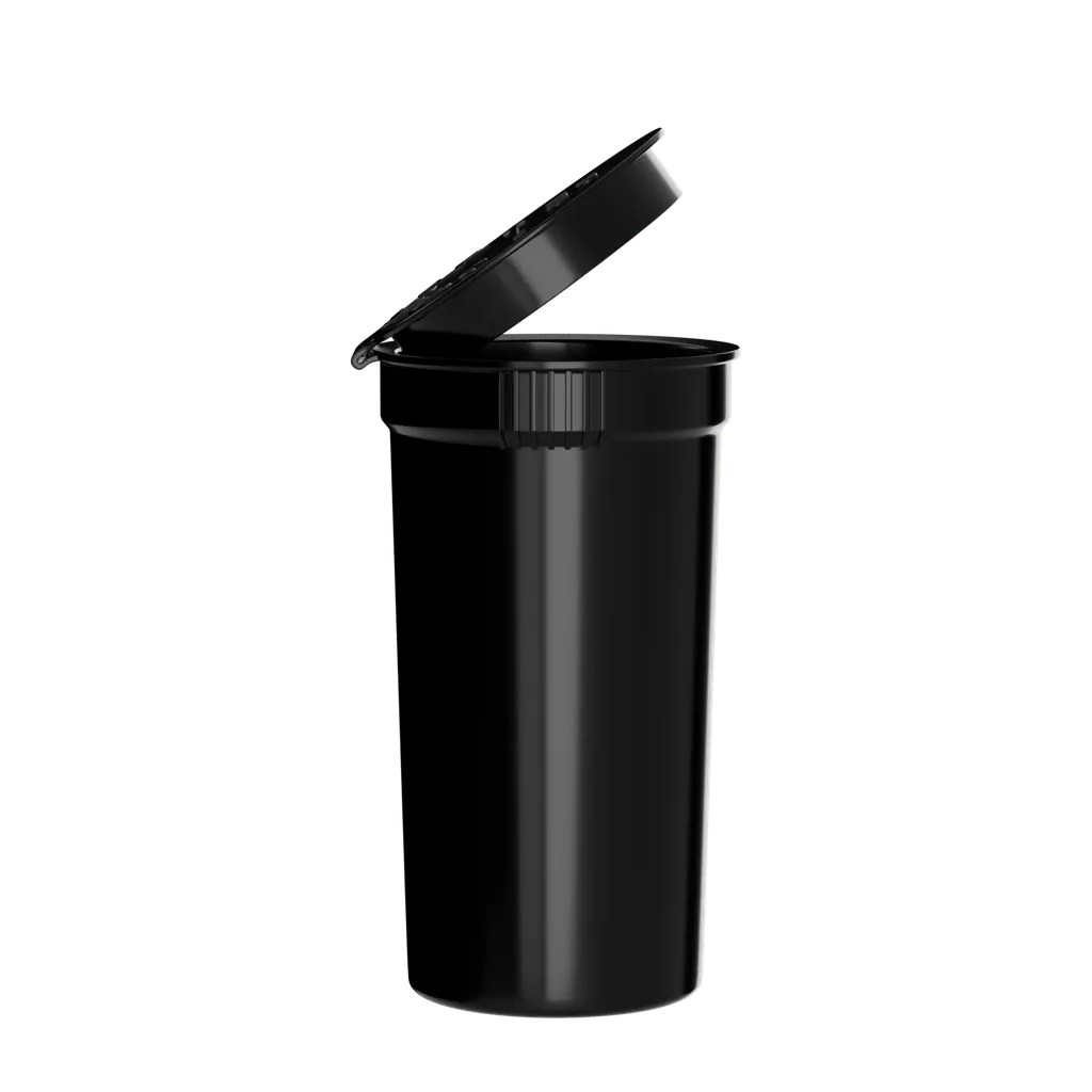 19 Dram Child Resistant Pop Top - Black