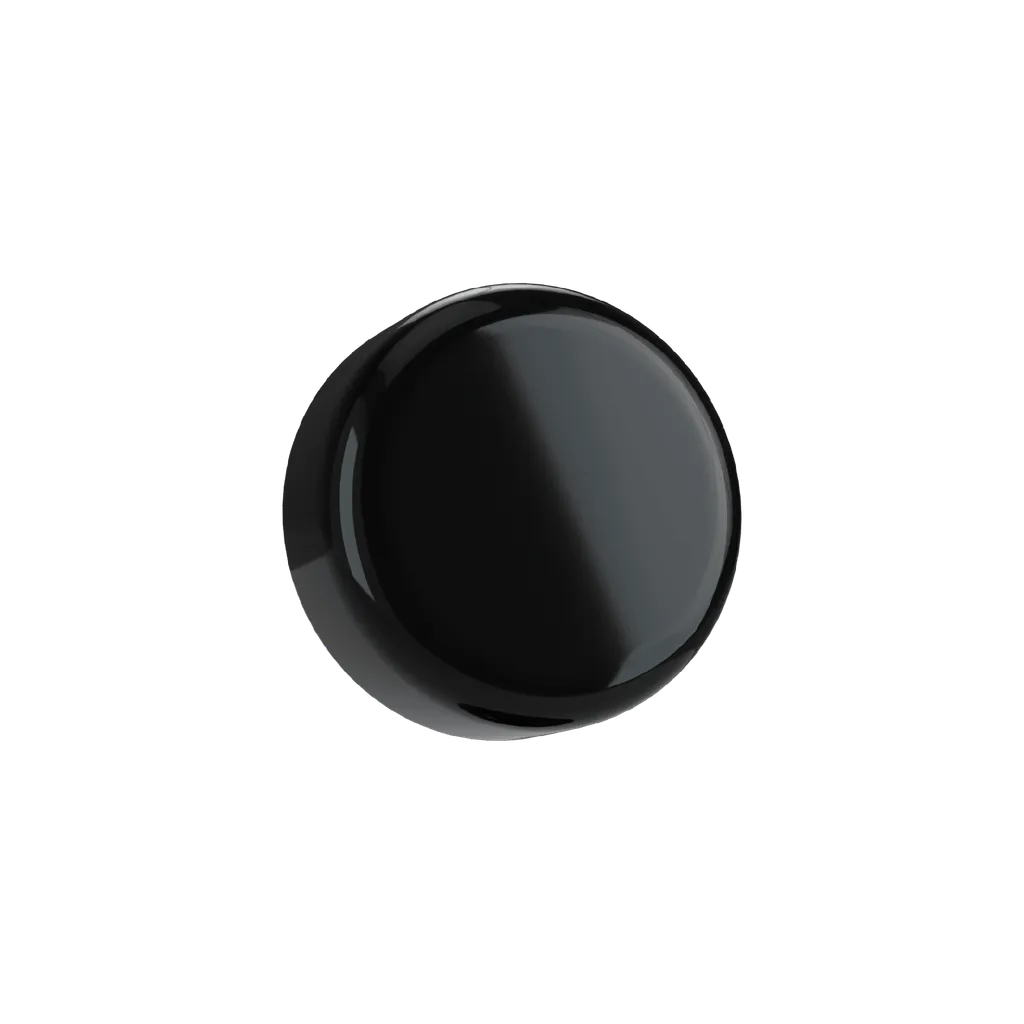 5 ML Glossy Black Child Resistant Smooth Push Down &amp; Turn Plastic Lids W/ PTFE Liner