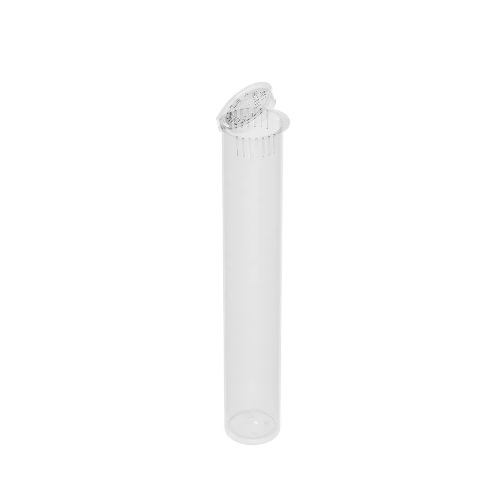 (80mm) Child Resistant Pop Top Pre-Roll Tubes - Clear 13.90mm Wide bottom
