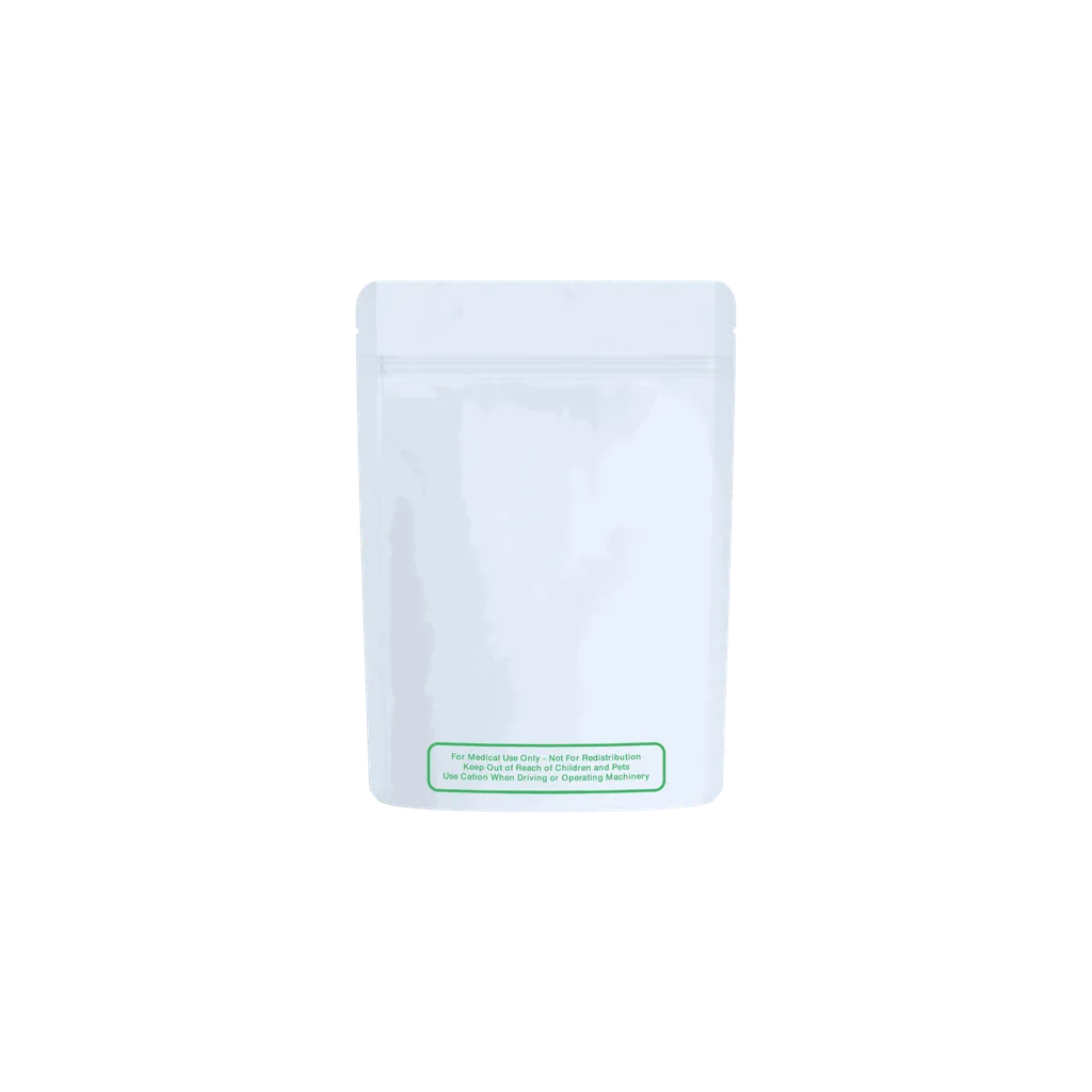 1/8th OZ Glossy White/Clear "Best Practice" Smell Proof Mylar Bags