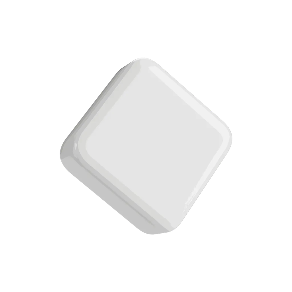5 ML Square Glossy White Child Resistant Smooth Push Down &amp; Turn Plastic Lids W/ PTFE Liner