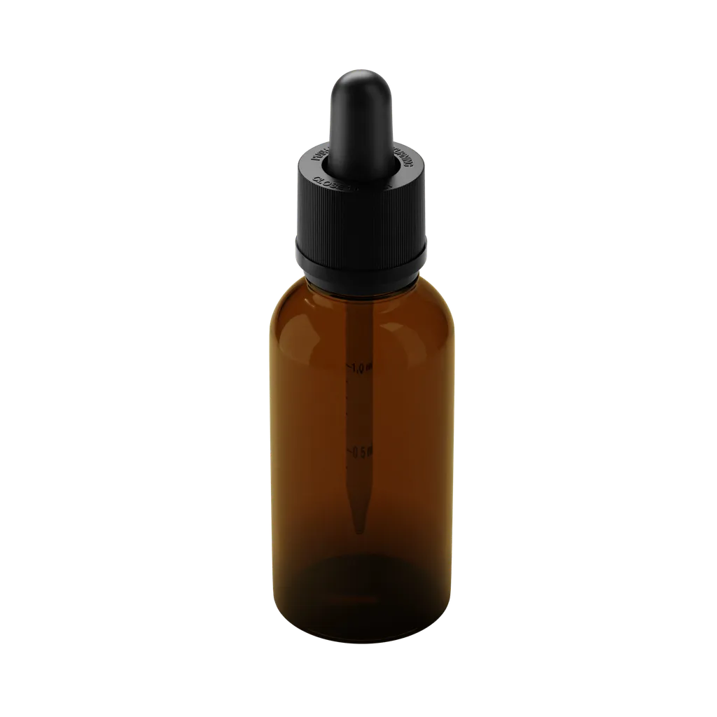 30ML Glass Child Resistant Tincture Bottle - Amber