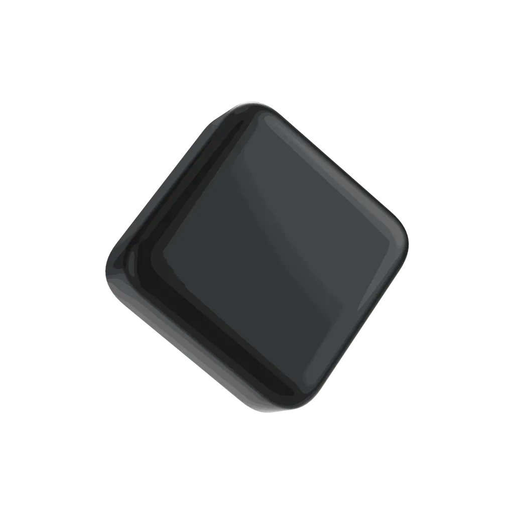 5 ML Square Matte Black Child Resistant Smooth Push Down &amp; Turn Plastic Lids W/ PTFE Liner