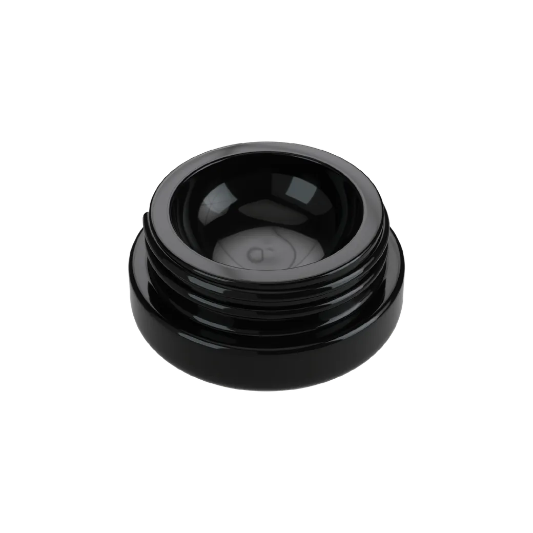 9 ML Solid Black Glass Child Resistant Concentrate Jar