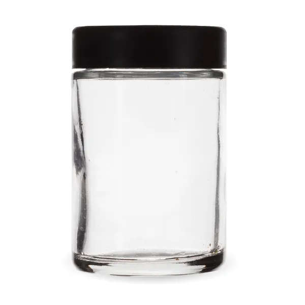 5 Oz Child-Resistant "Flat Lid" Jar with Black Lid