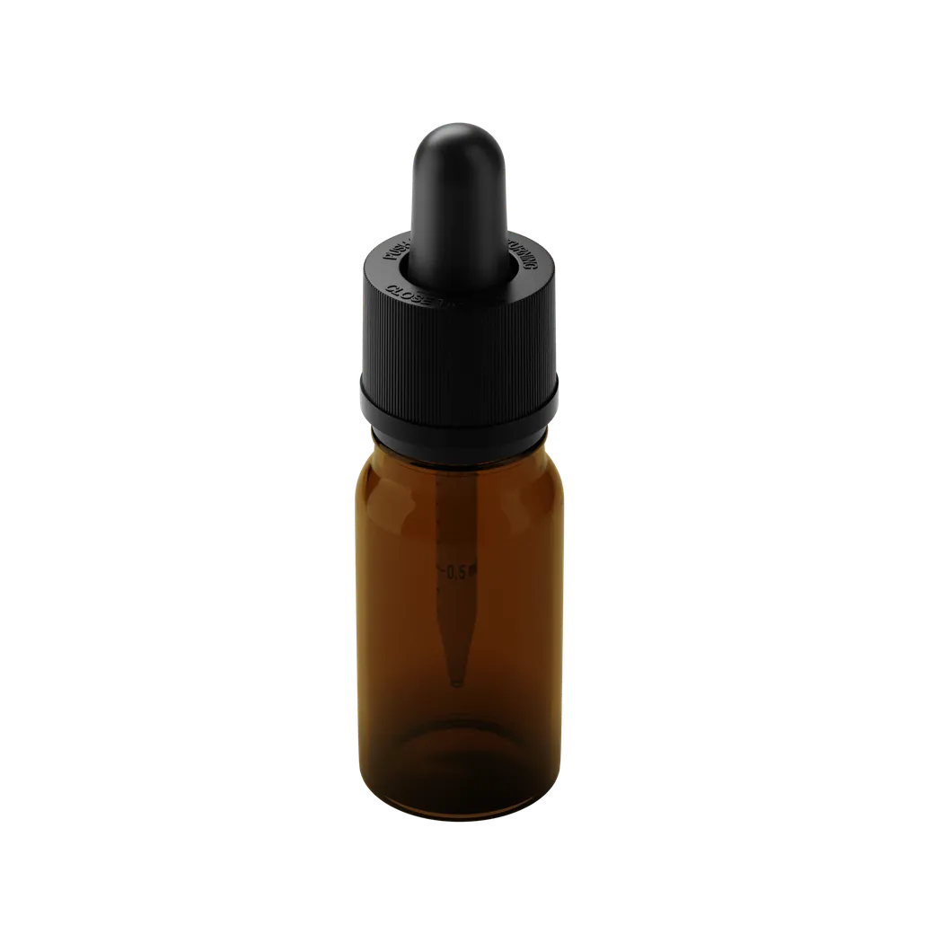 10ML Amber Glass Child Resistant Tincture Bottle
