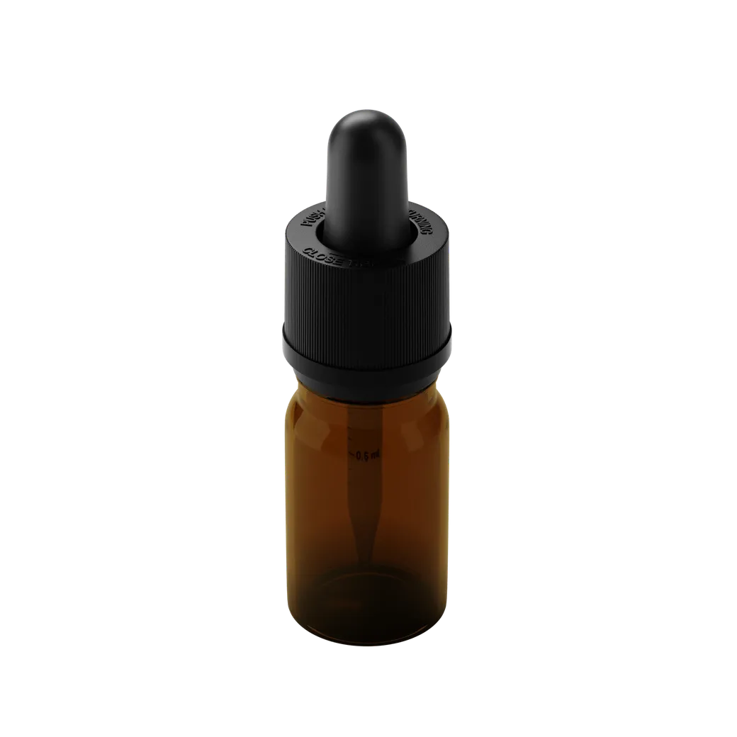 5ML Amber Glass Child Resistant Tincture Bottle