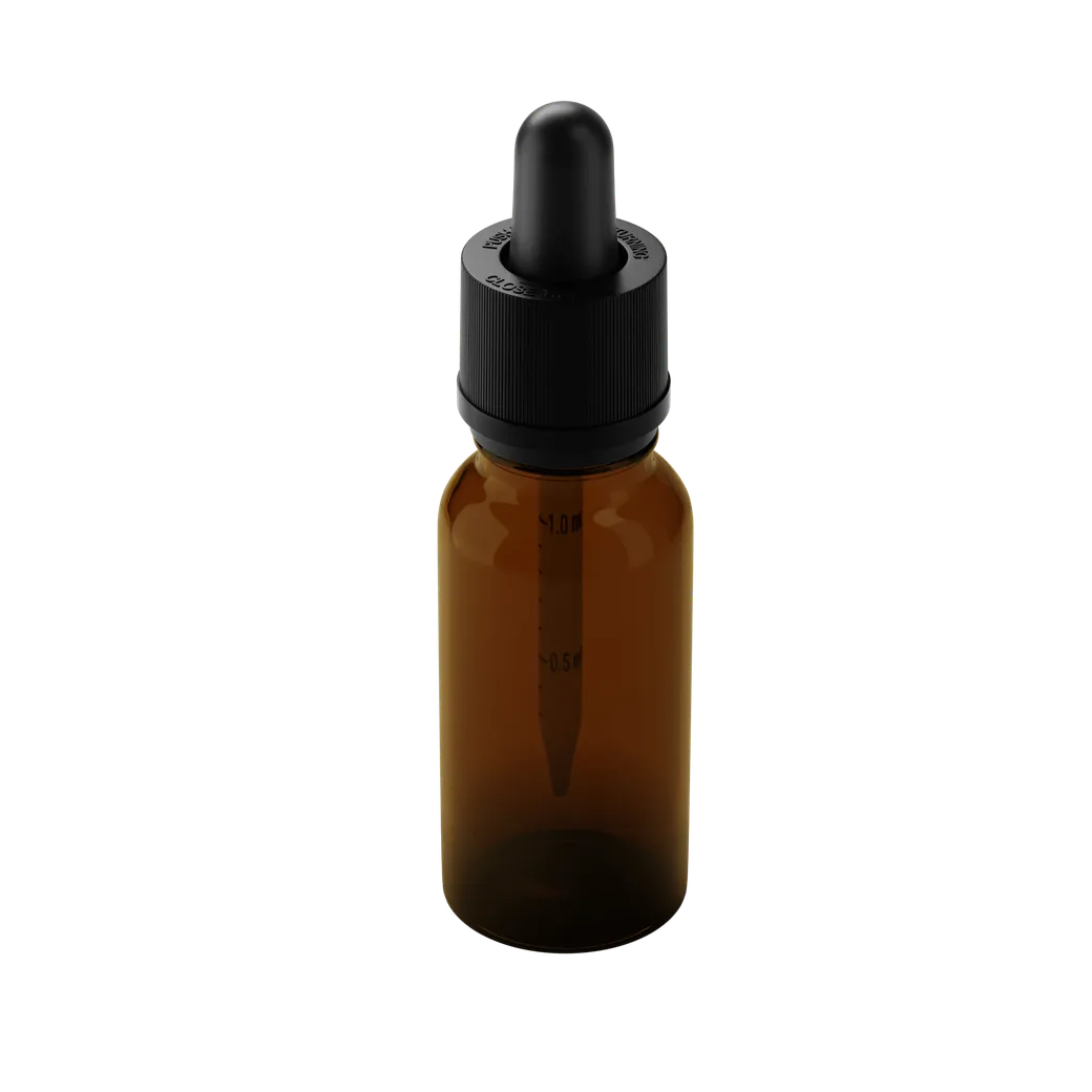 20ML Amber Glass Child Resistant Tincture Bottle