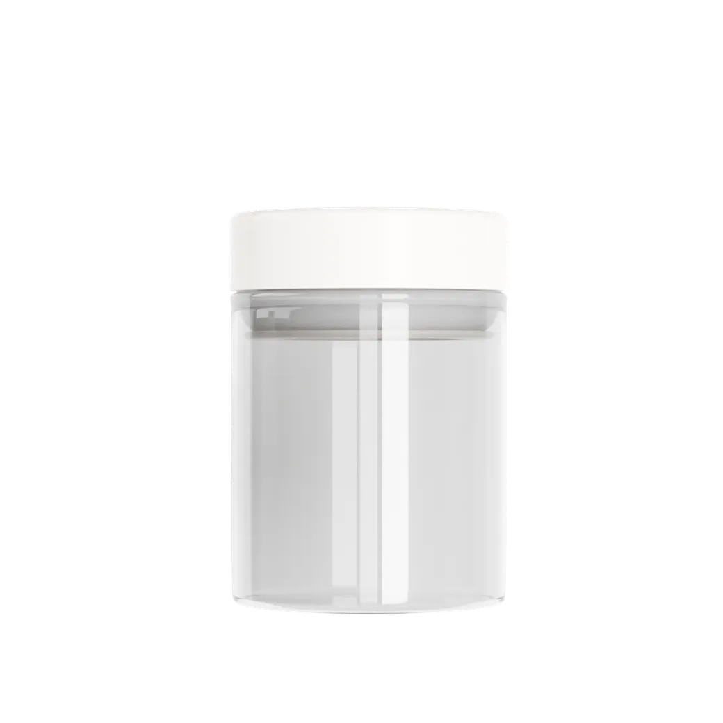Medium 50ML Tube Jar for 2 Grams - White Gasket Lid