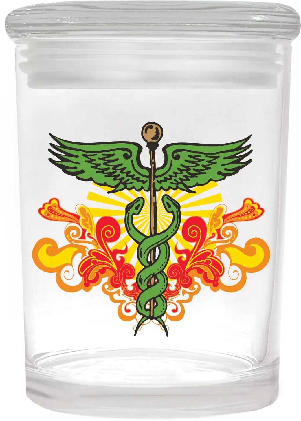 “Caduceus” Stash Jar for 1+ oz