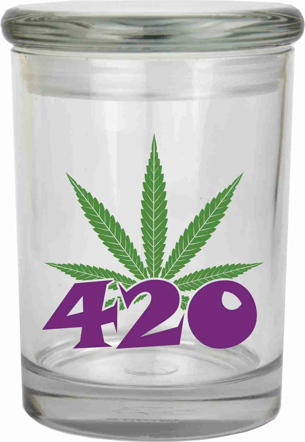 “420 Printed Leaf” Stash Jar for 1+ oz