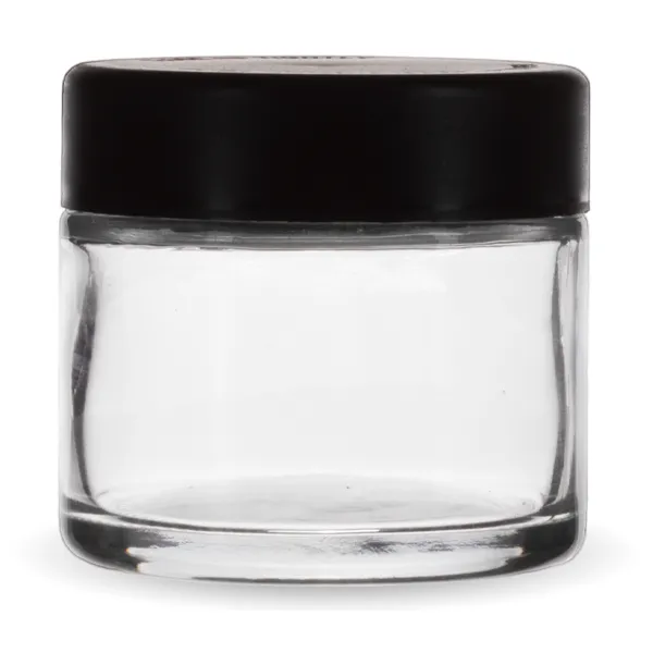 2 Oz Child Resistant Jar with Black Lid