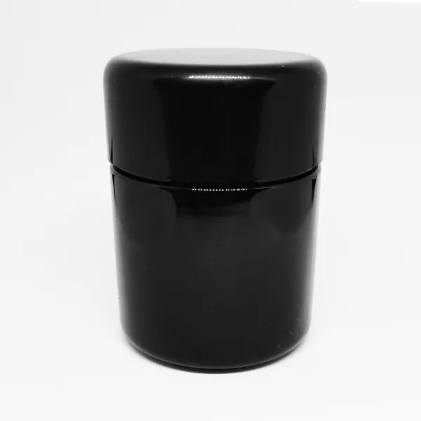 Child Resistant Solid Black Jar with Black Lid for 1/8th Oz
