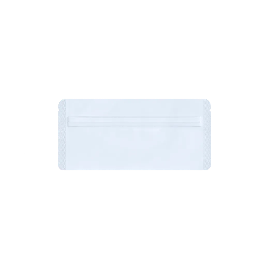 Pre-Roll Glossy Solid White Smell Proof Mylar Bags
