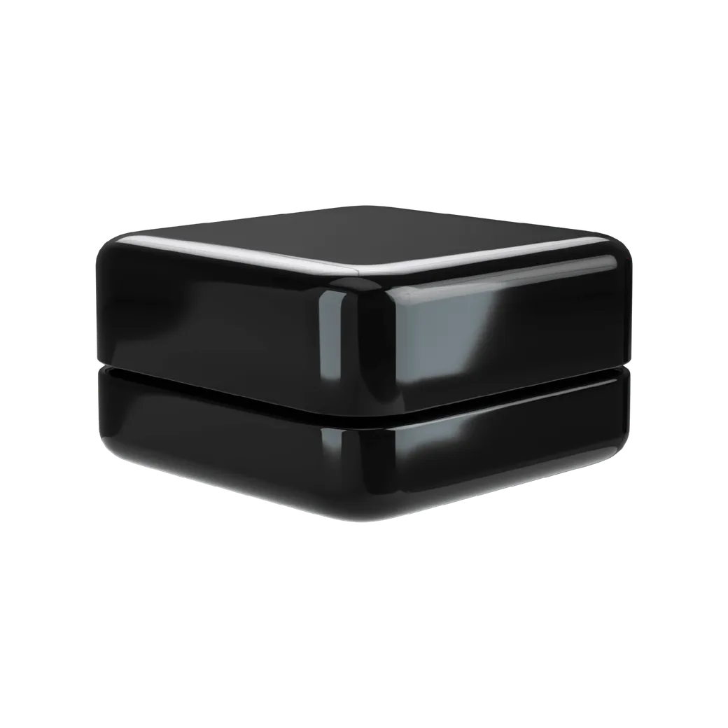 9 ML Square Solid Black Glass Child Resistant Concentrate Jar