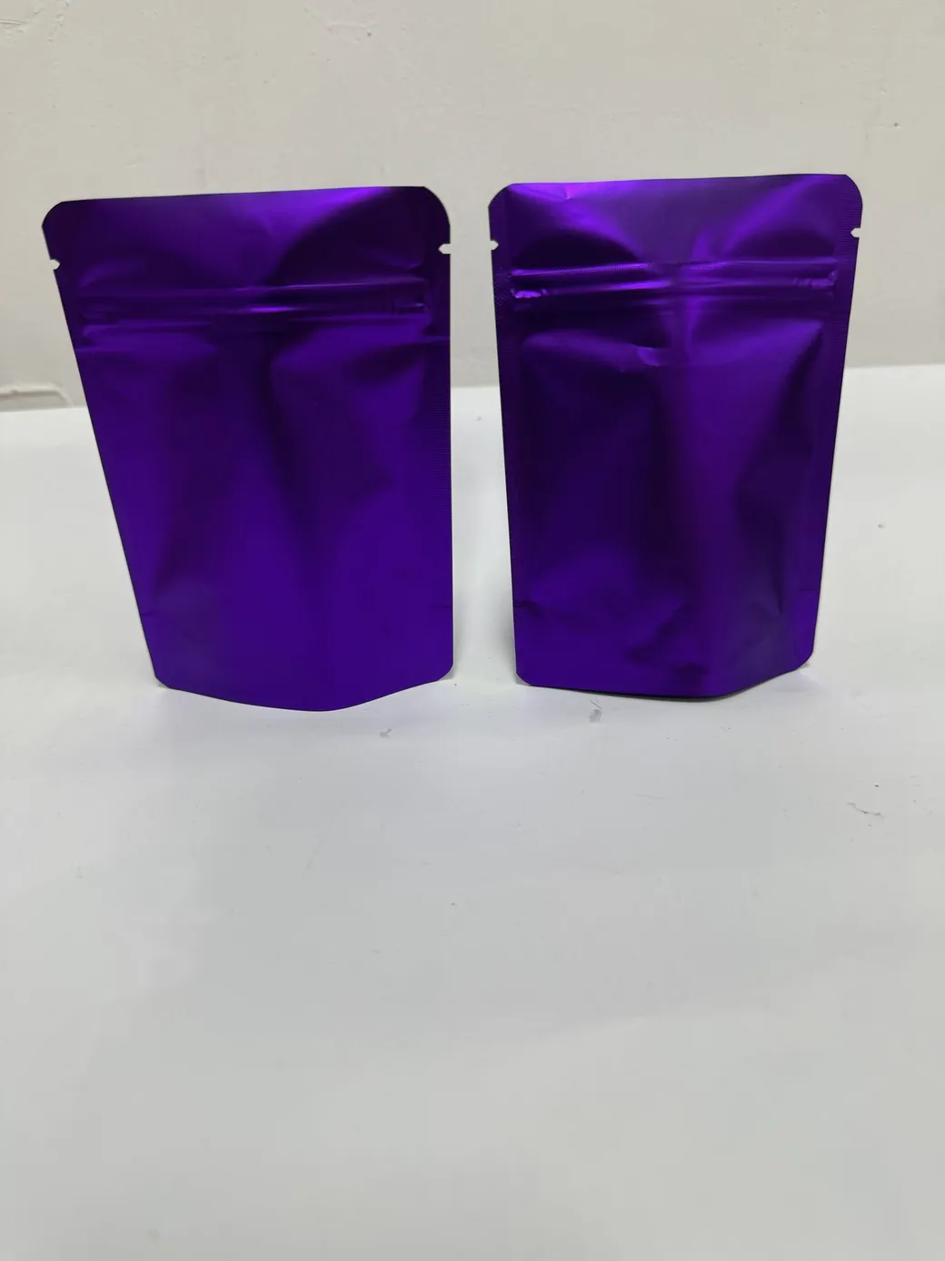 1/8th Ounce Matte Solid Purple Smell Proof Mylar Bags