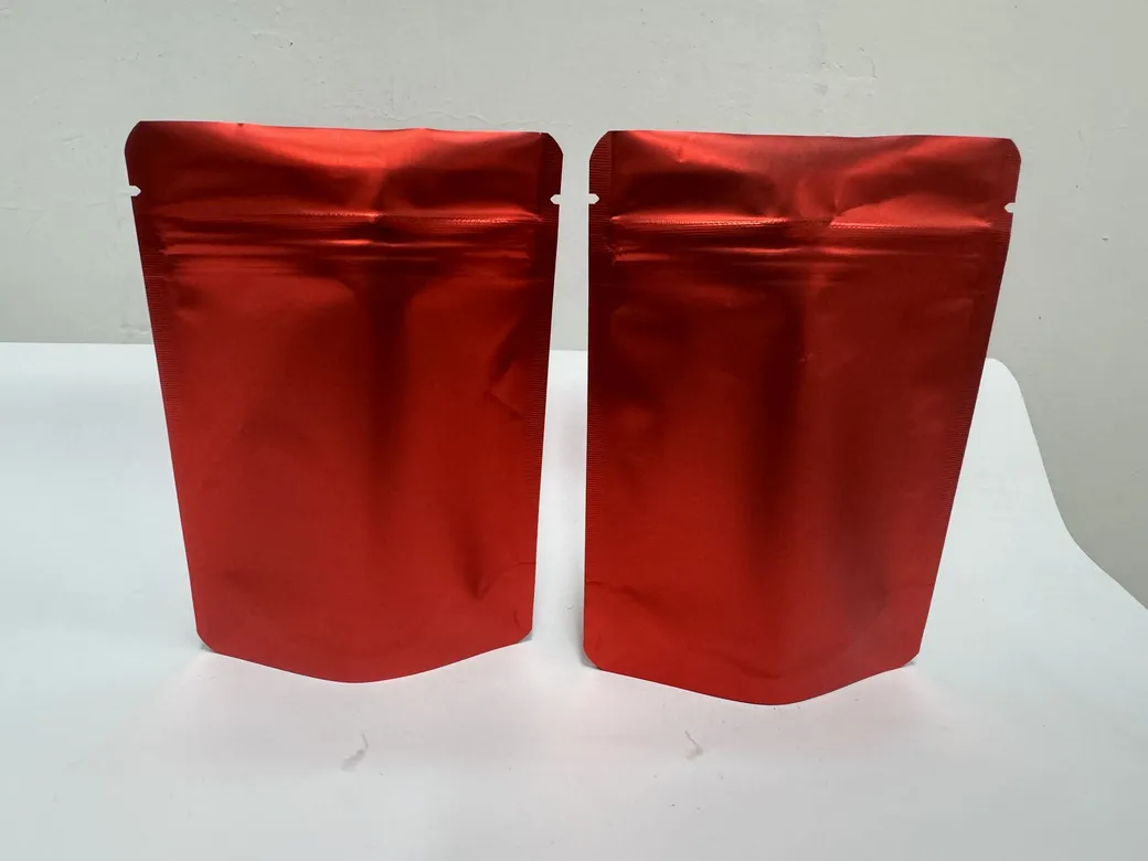 1/8th Ounce Matte Solid Red Smell Proof Mylar Bags