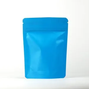 1/8th Ounce Glossy Solid Neon Blue Smell Proof Mylar Bags 