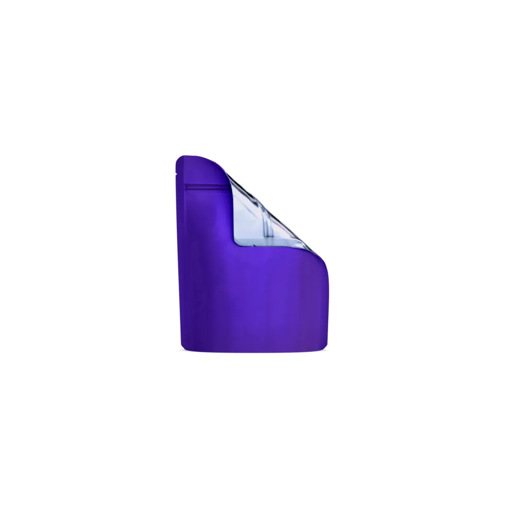 1/8th Ounce Matte Purple/Clear Smell Proof Mylar Bags
