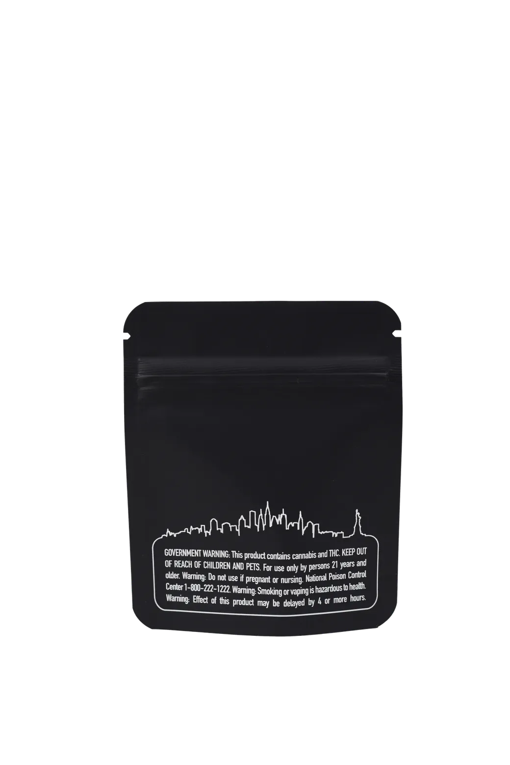 1 Gram Matte Black/Clear NY print Smell Proof Mylar Bags (copy)