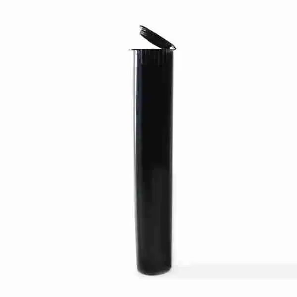 (116mm) Child Resistant Pop Top Pre-Roll Tubes - Solid Black (copy)