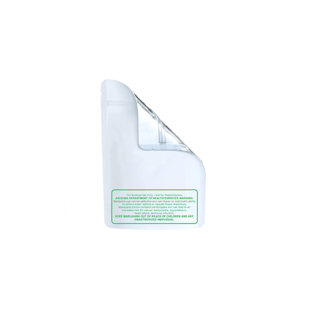 1/8th Ounce Glossy White/Clear AZ Code Smell Proof Mylar Bags (Copy)