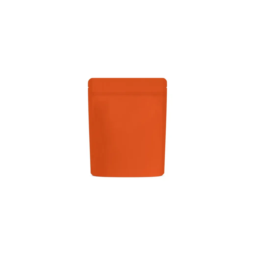 1/8th Ounce Matte Orange/Clear Smell Proof Mylar Bags