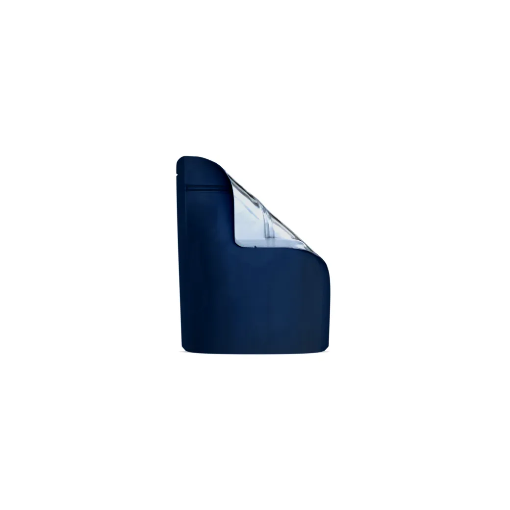1/8th Ounce Matte Navy Blue/Clear Smell Proof Mylar Bags