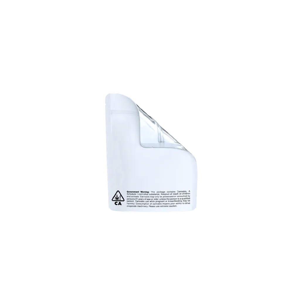 1 Gram Glossy White/Clear CA Code Smell Proof Mylar Bags