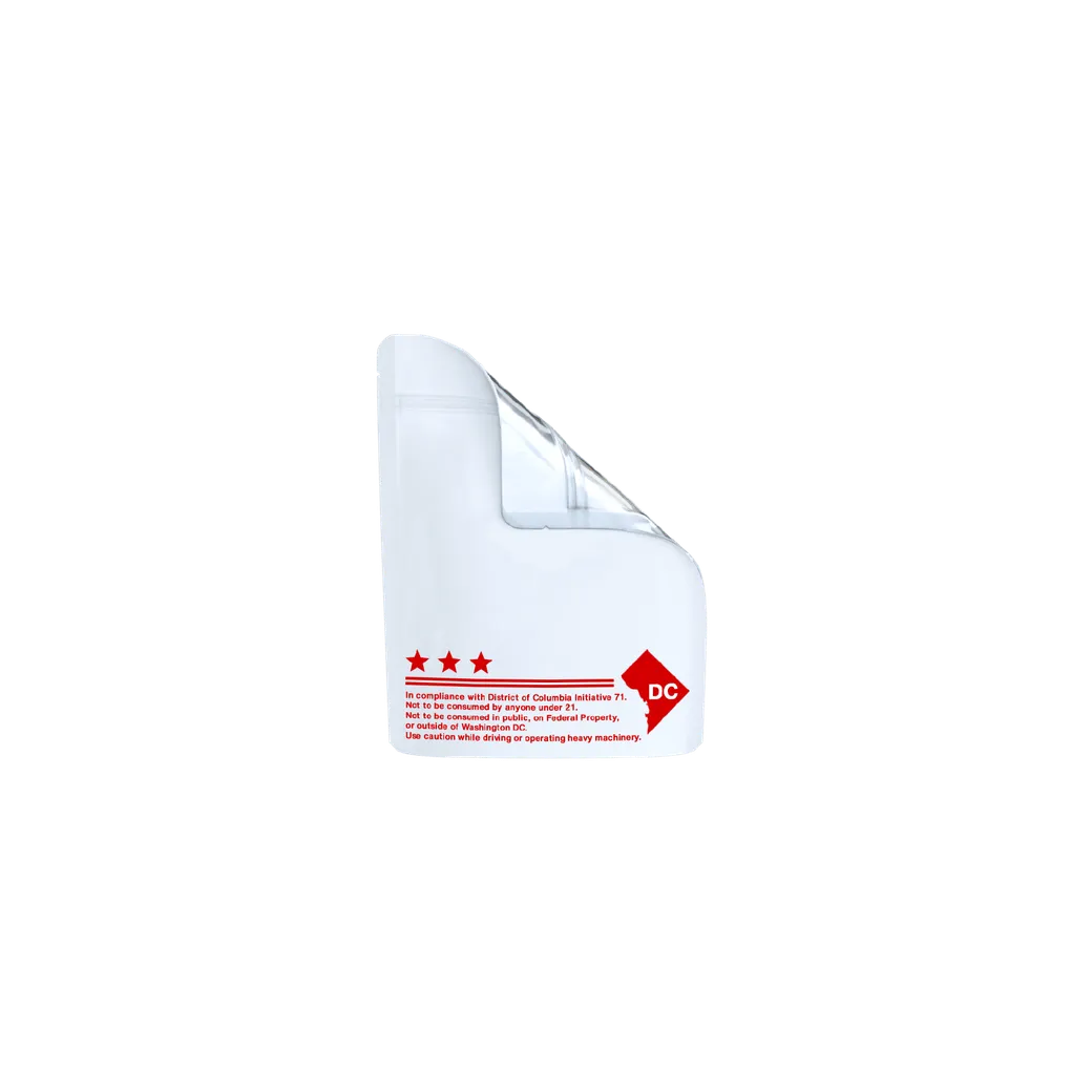 1 Gram Glossy White/Clear DC Code Smell Proof Mylar Bags