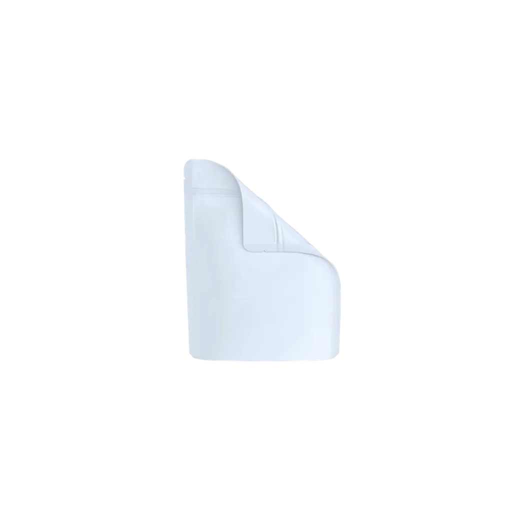 1 Gram Glossy Solid White Smell Proof Mylar Bags