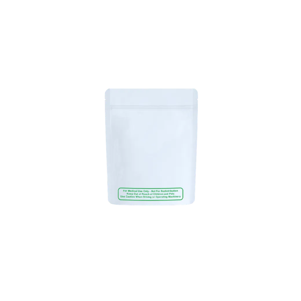 1 Gram Glossy White "Best Practice" Smell Proof Mylar Bags