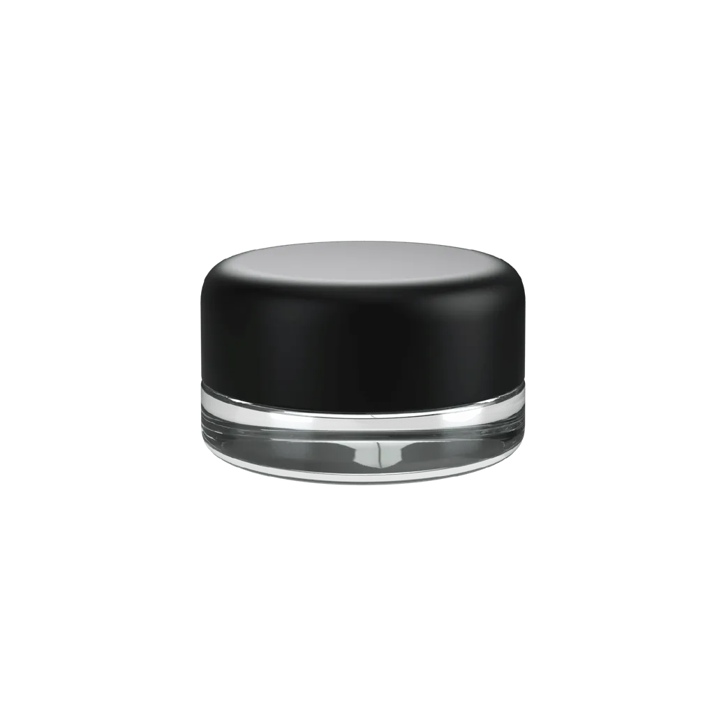 5 ML Matte Black Child Resistant Smooth Push Down &amp; Turn Plastic Lids W/ PTFE Liner