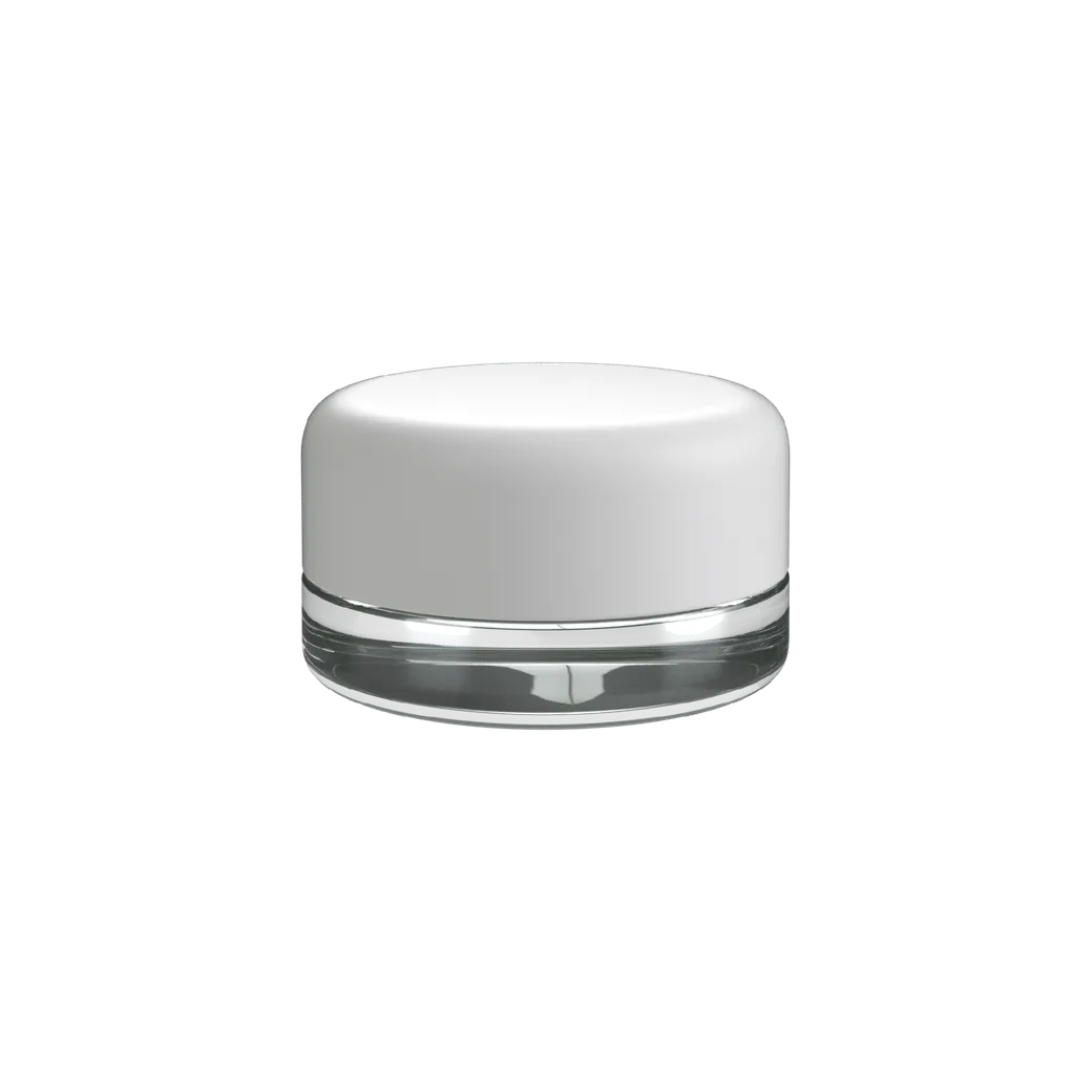 5 ML Matte White Child Resistant Smooth Push Down &amp; Turn Plastic Lids W/ PTFE Liner