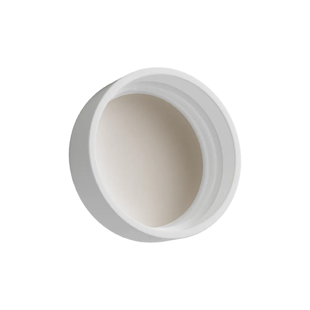 9 ML Matte White Child Resistant Smooth Push Down &amp; Turn Plastic Lids W/ PTFE Liner