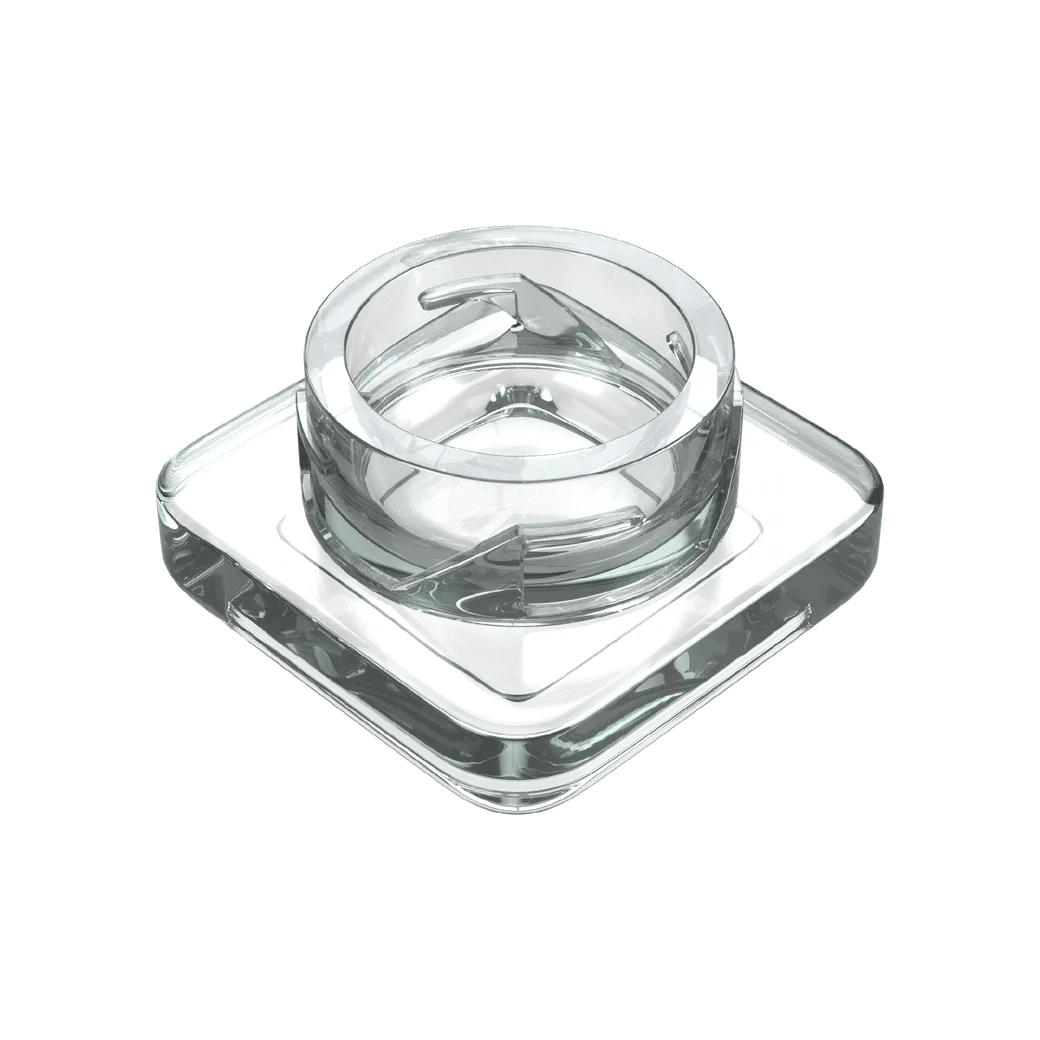 9 ML Square Child Resistant Clear Glass Concentrate Jar