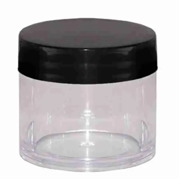30ML Polystyrene Containers – Black Lid