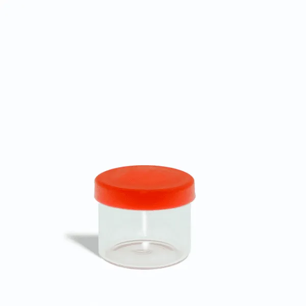 6ML Glass Concentrate Containers - Red Lid