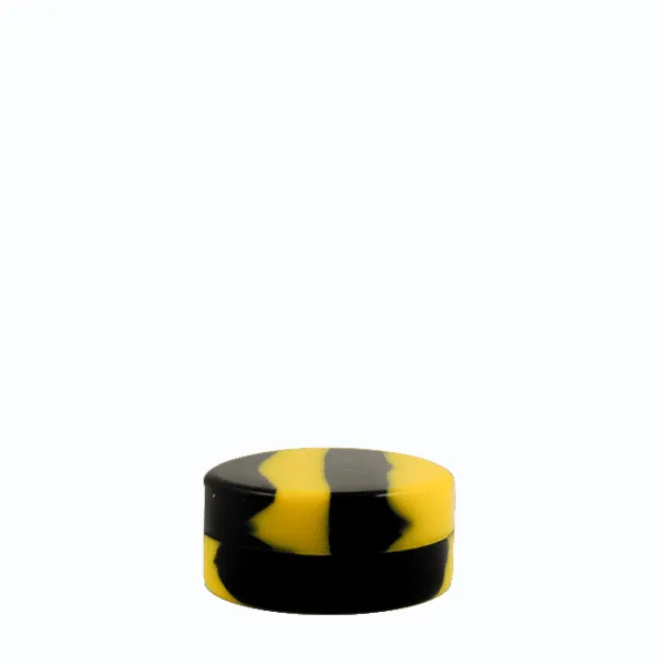 5ML Non-Stick Silicone Concentrate “Team Color” Containers - Black and Yellow