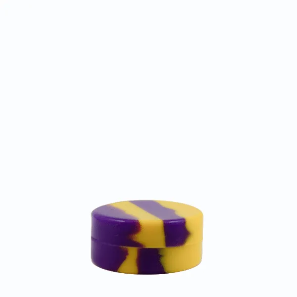 5ML Non-Stick Silicone Concentrate “Team Color” Containers - Purple and Yellow