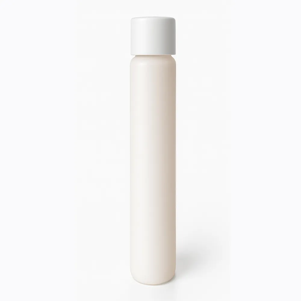 116mm Glass Pre-Roll tube with Round White Child Resistant Lid - Solid White